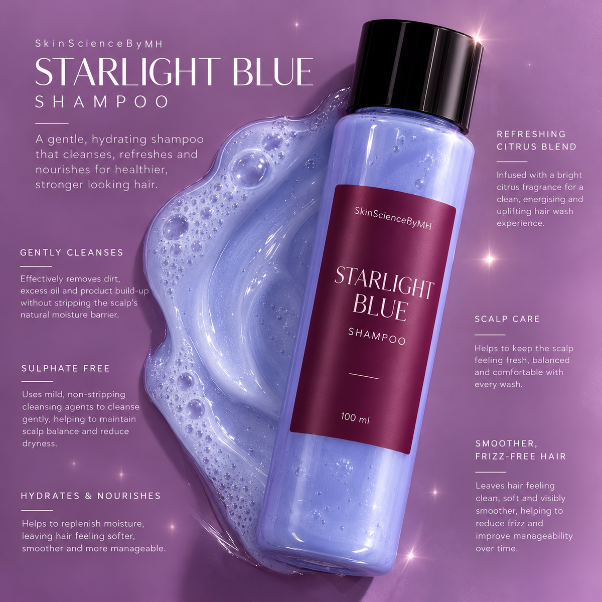 STARLIGHT BLUE Hydrating Shampoo and Conditioner | 100ml